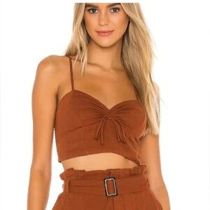 L*Space x Revolve Carrie Brown sweetheart neckline smocked back tank top